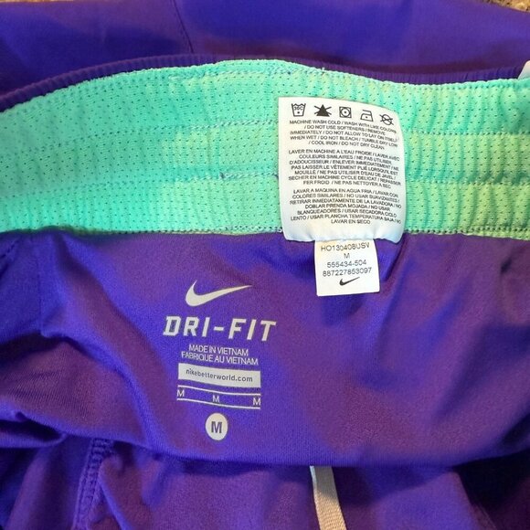 Nike Dri Fit Purple Lined Athletic Running Shorts 555434-504 Womens size Medium - Picture 3 of 5